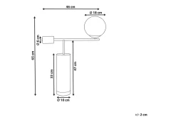 Nattbordslampe|Bordlampe-Halkvir Bordlampe 65 cm E27 Flerfarget