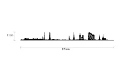 Hamburg Skyline Veggdekor