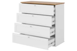 Entrekommode|Kommode-Hammerdal Kommode 92 cm Hvit,Eik