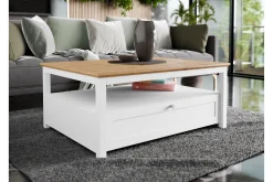 Sofabord-Hammerdal Sofabord 104 cm Hvit,Eik