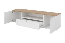 Tv-Benk & Mediabenk-Hammerdal TV-benk 182 cm Hvit,Eik