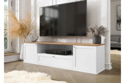 Tv-Benk & Mediabenk-Hammerdal TV-benk 182 cm Hvit,Eik