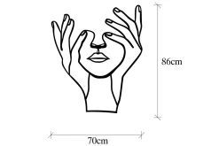 Hand Face Veggdekor