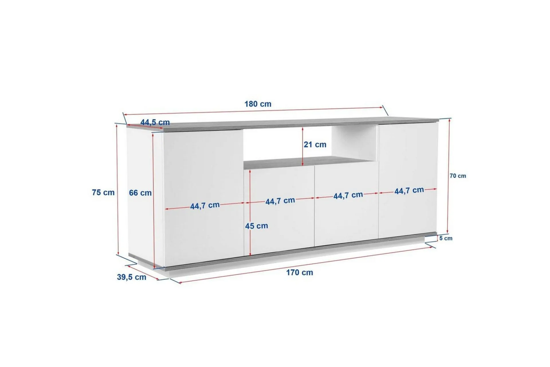 Gangbord|Avlastningsbord-Hano Konsollbord 180 cm Mellomfarget tre,Hvit