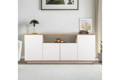 Gangbord|Avlastningsbord-Hano Konsollbord 180 cm Mellomfarget tre,Hvit