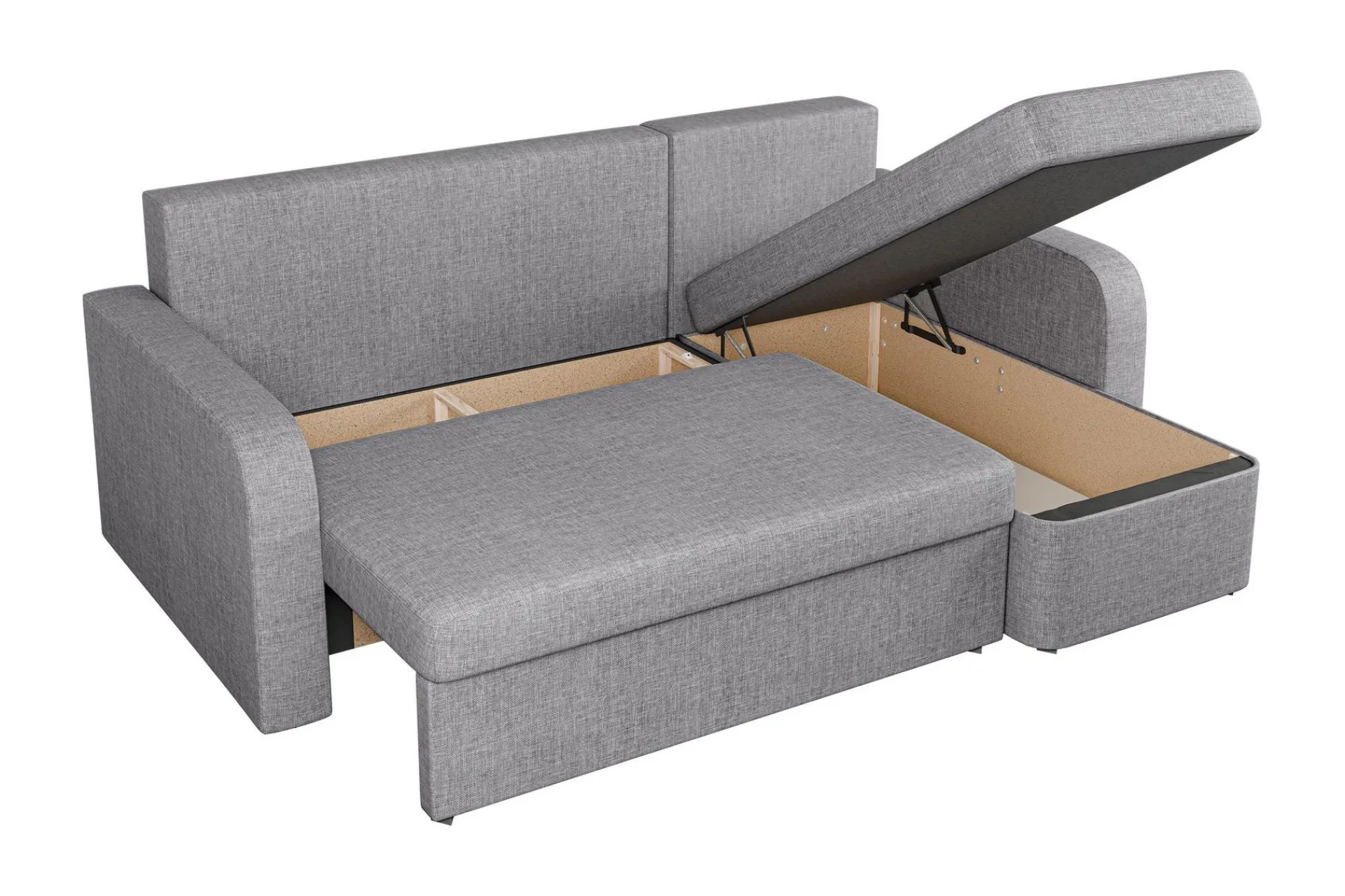 Sovesofaer-Hardev Sovesofa med Sjeselong 3-seter Grey
