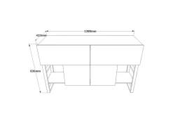 Gangbord|Avlastningsbord-Hardyng Avlastningsbord 139 cm Natur