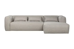 WOOOD Sofa Med Sjeselong-Harlow Divan sofa Ljusgrå