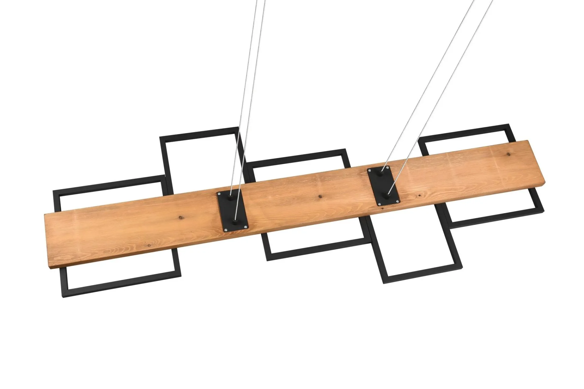Trio Lighting Kjøkkenlampe|Taklampe-Harper LED-Pendellampe Mattsvart/Tre