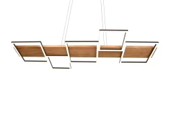 Trio Lighting Kjøkkenlampe|Taklampe-Harper LED-Pendellampe Mattsvart/Tre