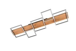 Trio Lighting Taklampe|Kjøkkenlampe-Harper LED-Taklampe 115 cm Mattsvart/Tre
