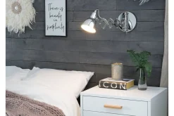 Nattbordslampe|Soveromslampe-Harrington Vegglampe 33 cm Sølv