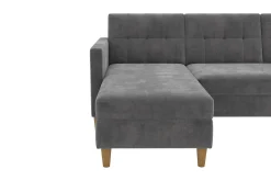 Dorel Home Velour Sofa & Fløyel Sofa-Hartford 3-sits Divansovesofa Grå
