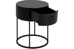 Avlastningsbord-Hastane Nattbord 40 cm Svart