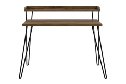 Dorel Home Haven Skrivebord 114 cm med Oppbevaringshylle /Svart
