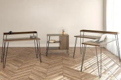 Dorel Home Haven Skrivebord 114 cm med Oppbevaringshylle /Svart
