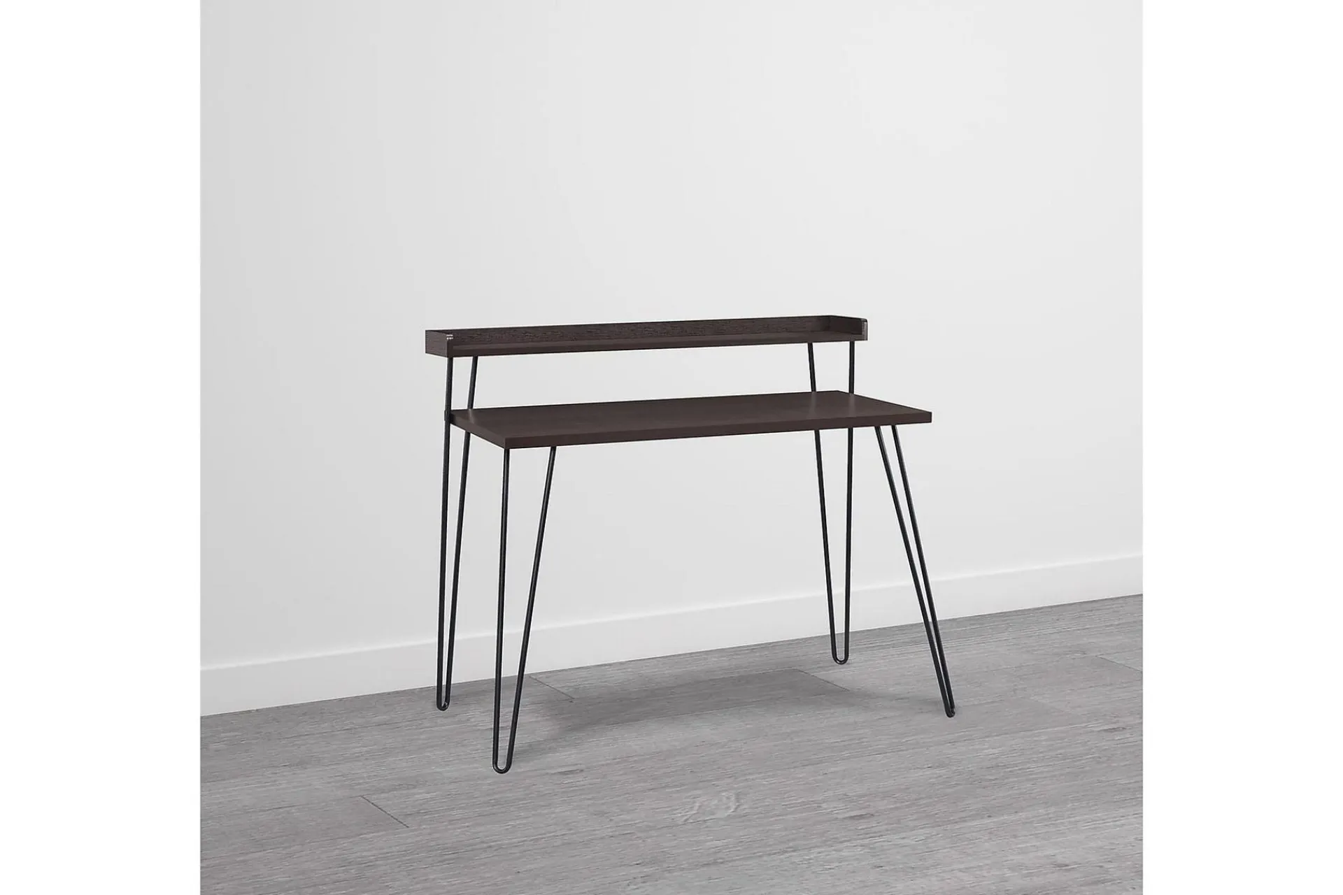 Dorel Home Haven Skrivebord 114 cm med Oppbevaringshylle /Svart