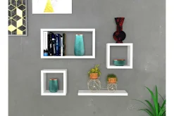 Vegghylle-Havzan Vegghylle 44x15 cm 4 Hyller Hvit