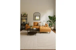 KM Home Skinn & Pelstepper|Sitteputer-Heaven Trend Maskinvevd teppe 200x290 cm Beige