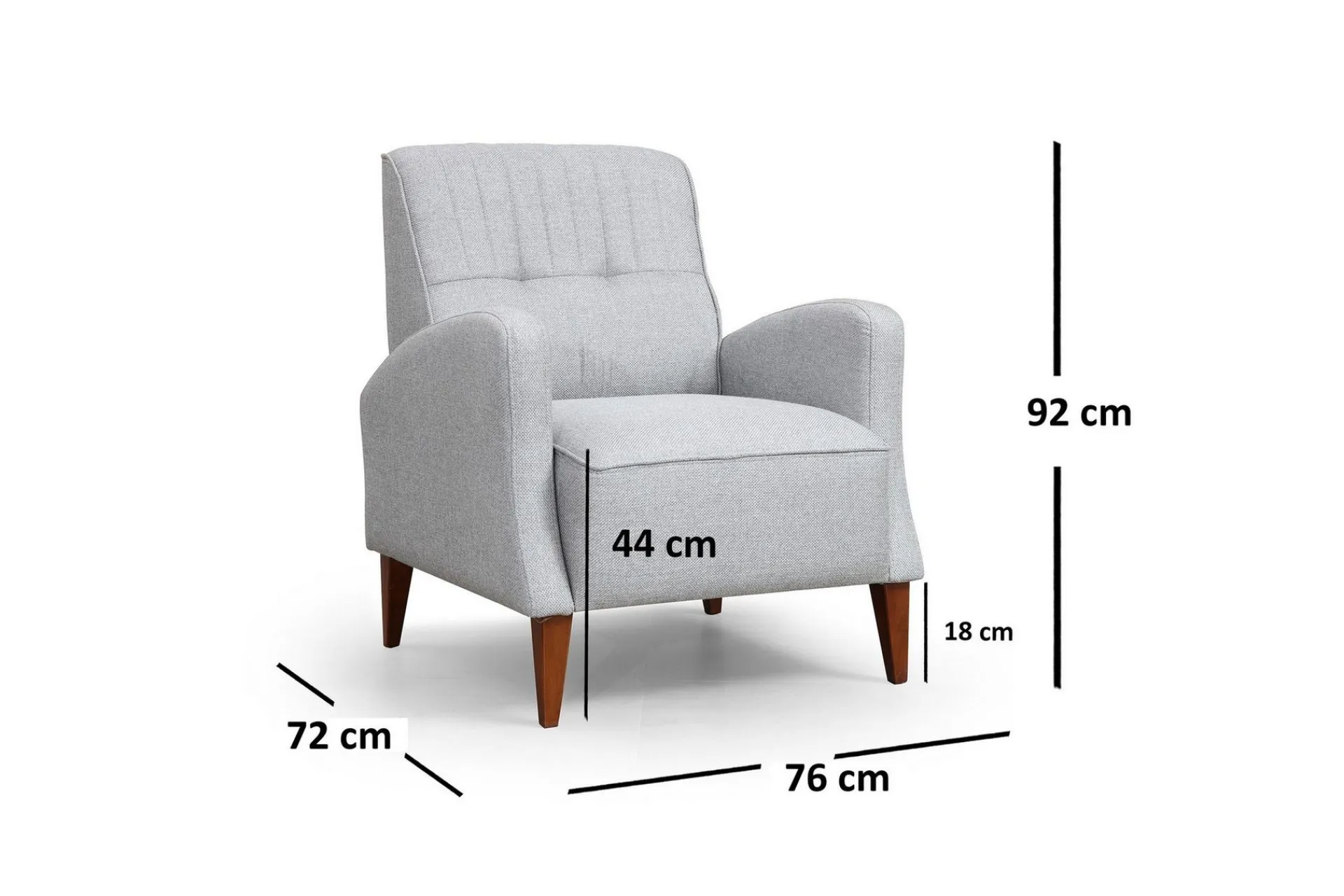 Lenestoler-Heiss Lenestol med Armlene Grey
