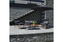 Veranda & Terrasse|Loungesett-Helsinki Sofagruppe Svart/Brun