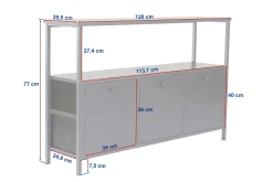 Gangbord|Avlastningsbord-Hemani Konsollbord 120 cm Hvitt og gull