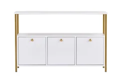 Gangbord|Avlastningsbord-Hemani Konsollbord 120 cm Hvitt og gull