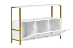 Gangbord|Avlastningsbord-Hemani Konsollbord 120 cm Hvitt og gull