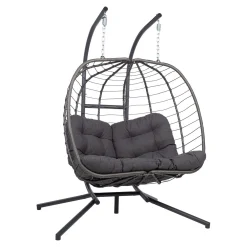 Hengestoler-Hengestol HOME4YOU Finse 2-seter 142x106x194 cm mørkegrå