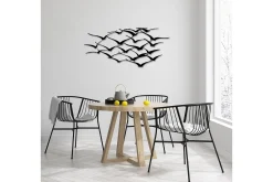 Skilt-Herd Of Birds Veggdekor Svart