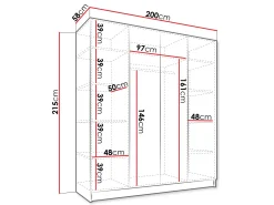 Herrljunga Garderob 200x215 cm