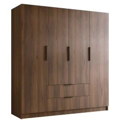 Garderober & Garderobesystem-Herrljunga Garderob 200x215 cm med Skuffer Brown/Black