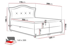 Kontinentalsenger|Seng Med Oppbevaring-Hestra Kontinentalseng 160x200 cm Once 37