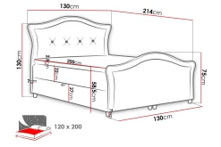 Seng Med Oppbevaring-Hestra Lux Kontinentalseng 120x200 cm Once 5