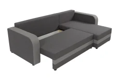 Sofa Med Sjeselong-Hewlet Sofa med Divan 3-seter Svart/Beige