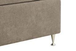 Berg & Strand Kontinentalsenger|Komplett Sengepakke-Hilton Lyx komplett sengpakke 180x200 cm kontinentalseng med knappepolstret sengegavl i chenille Brun
