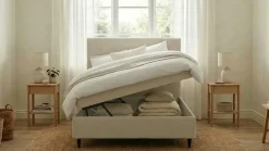 Bedly Kontinentalsenger-Hilton Plus Komplett sengepakke med oppbevaring 120x200 cm Lys beige