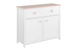 Kommode|Gangoppbevaring-Hilts Byrå 110x90 cm Vit||Pink Hvit,Lyserød