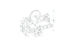 Sminkebord & Toalettbord-Hines Sminkebord 90 cm Brun,Beige