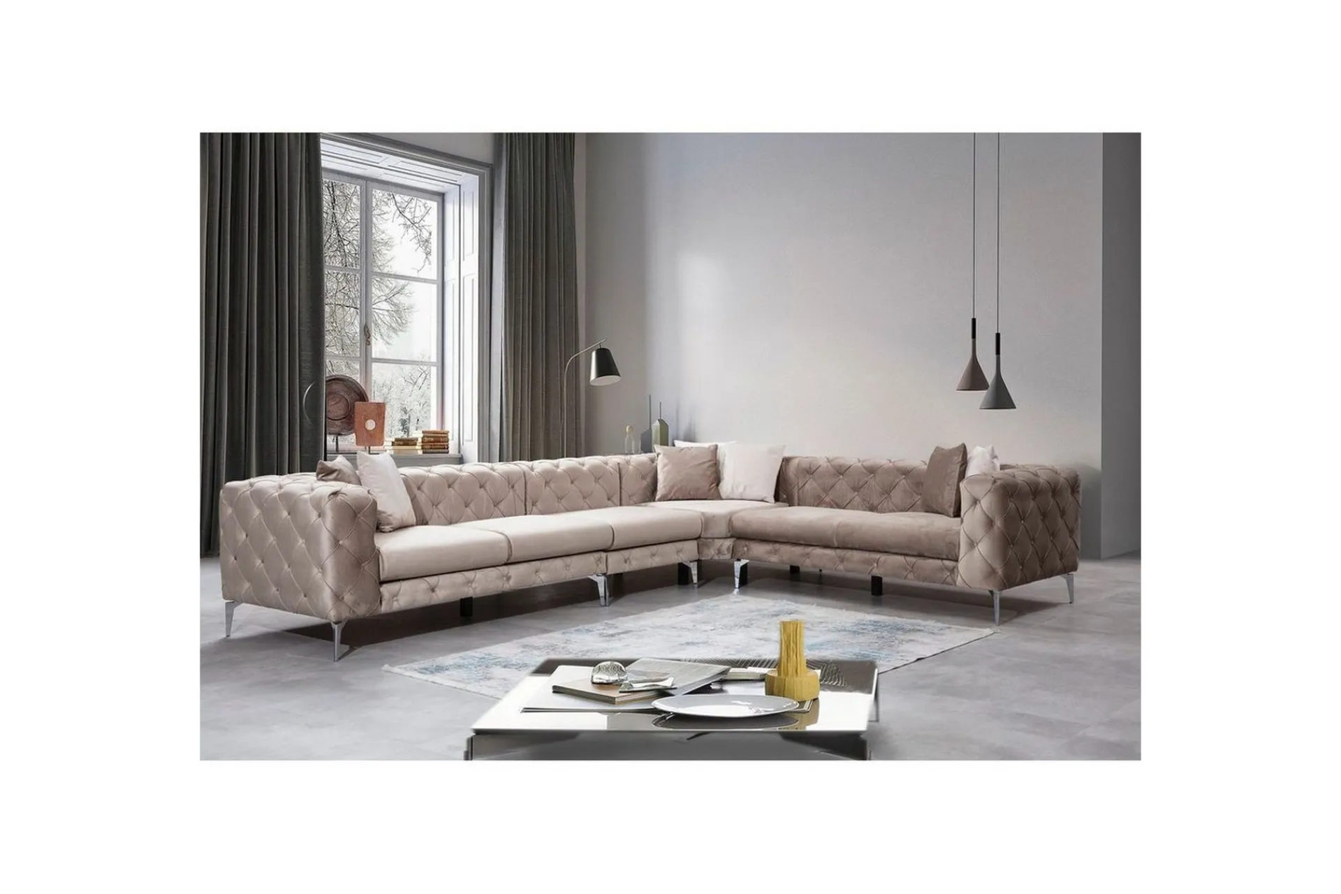 Hjørnesofa-Hjørnesofa Beachport Beige