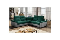 Hjørnesofa-Hjørnesofa Eltap Federico 266x102x266 cm Mørkegrønn,Lysegrå