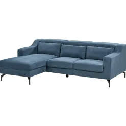 Hjørnesofa-Hjørnesofa Glosli Svart,Blå