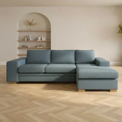 Hjørnesofa-Hjørnesofa HOME4YOU Dagmar lyseblå lys blå