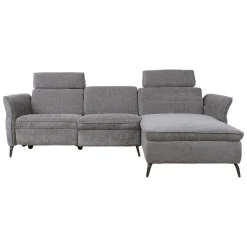 Hjørnesofa HOME4YOU Dayton elektrisk recliner Lys grå Høyre hjørne