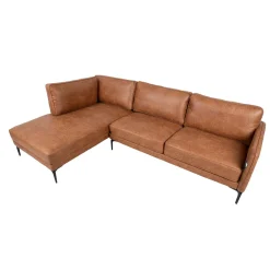 Hjørnesofa-Hjørnesofa HOME4YOU Sofia Venstre hjørne brun