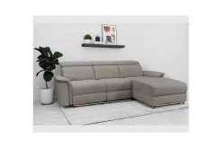 Loft24 Hjørnesofa-Hjørnesofa 3-seter Pareli Grå, Sunday Stoff, Høyre Manuell Recliner Grey