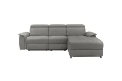 Loft24 Hjørnesofa-Hjørnesofa 3-seter Pareli Grå, Sunday Stoff, Høyre Manuell Recliner Grey