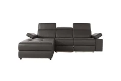 Loft24 Hjørnesofa-Hjørnesofa 3-seter Rayland , PU, Venstre Elektrisk Recliner Brun