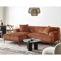 Hjørnesofa-Hjørnesofa Stenum Messing,Brun