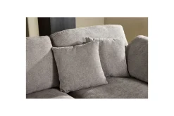 VIND Sofa Med Sjeselong-Hjørnesofa Amalfi Mørk grå Mørkegrå